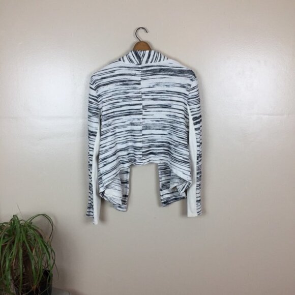 [Lou & Grey]Striped Open Front Knit Sweater - Picture 7 of 8